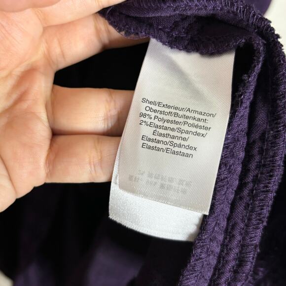 DKNY Eggplant Mini Fit Flare Dress Sz 10 - Picture 6 of 14